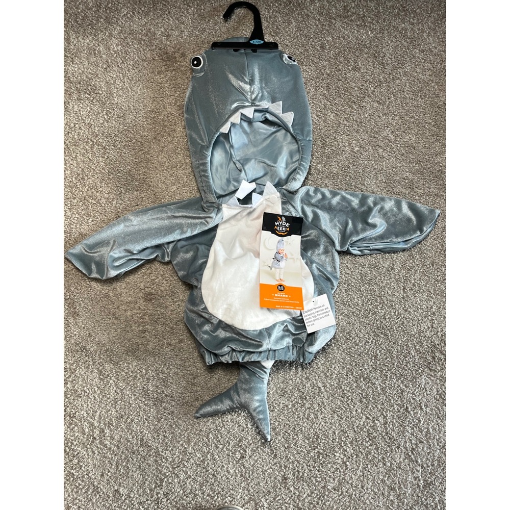 Hyde and EEK Boutique Infant Shark Halloween Costume Pullover Gray 6-12 Months
